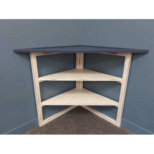 Gracie Oaks Miculek 24'' Tall Solid Wood Triangle Coffee Table